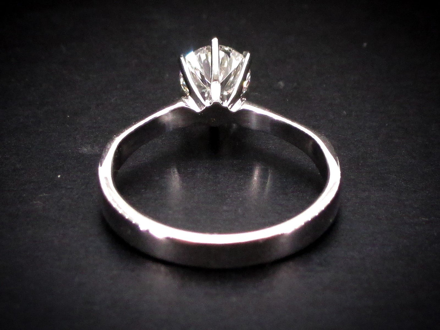Estate 14k White Gold 1.03ct GSI Diamond Solitaire Engagement Ring 2.9g i6869