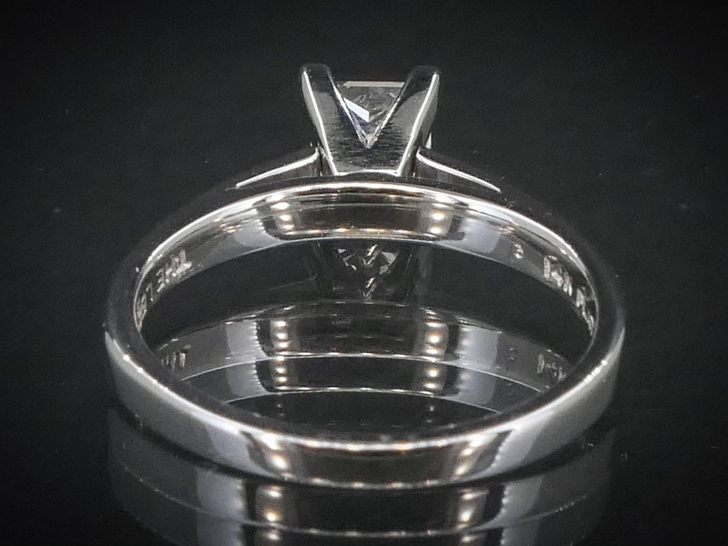 14k & Platinum GSI Princess LEO Natural 1.00ct Diamond Solitaire Ring 4.3g i7780
