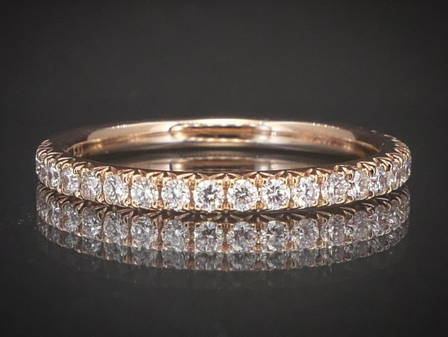 NEW 14k Rose Gold 1.5mm Natural .35ctw Diamond Ladies Band Ring 1.9g i8468