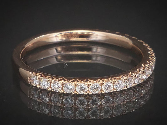 NEW 14k Rose Gold 1.5mm Natural .35ctw Diamond Ladies Band Ring 1.9g i8468