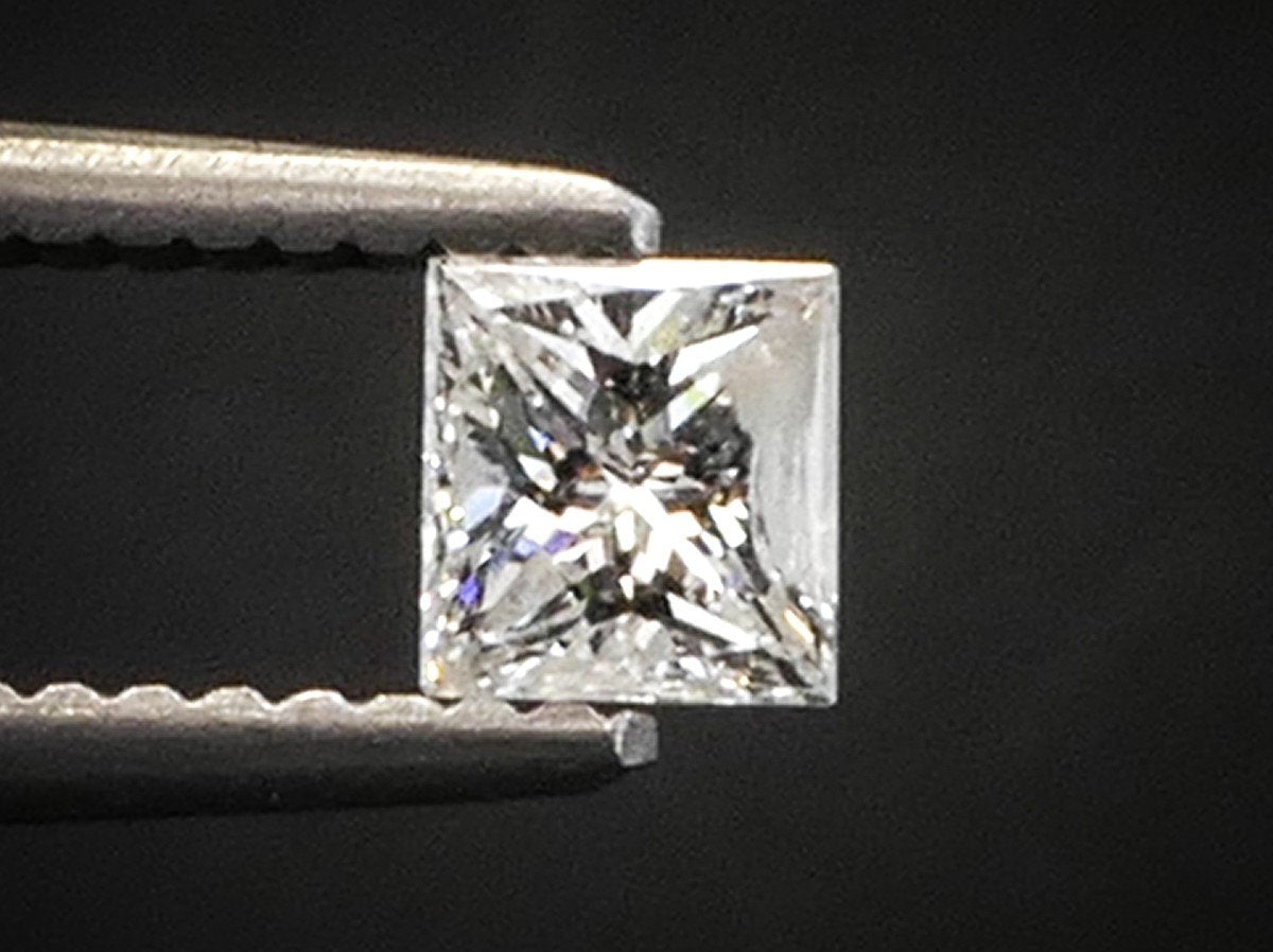 Loose .38ct Princess Cut Natural Diamond I1/G i9498