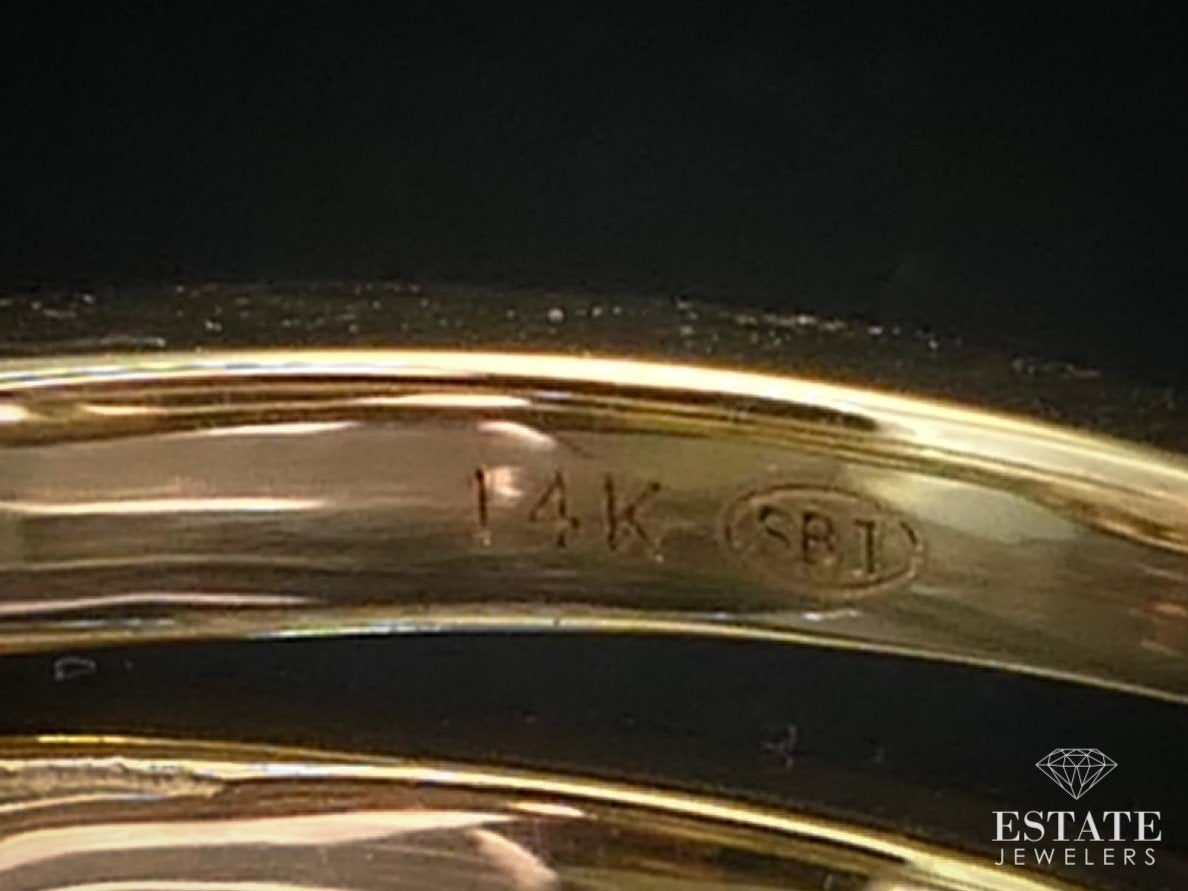 NEW 14k Yellow Gold Natural .33ctw Diamond Wedding Ring Guard Jacket 4.7g i12210