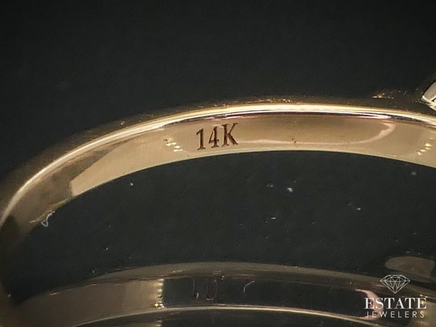 14k Yellow Gold Round Natural 1.01ct Diamond Leaf Engagement Ring i12457