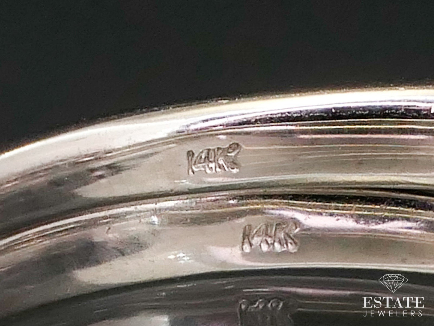 Estate 14k White Gold GIA Natural .92ctw Diamond Wedding Set 6.5g i13265