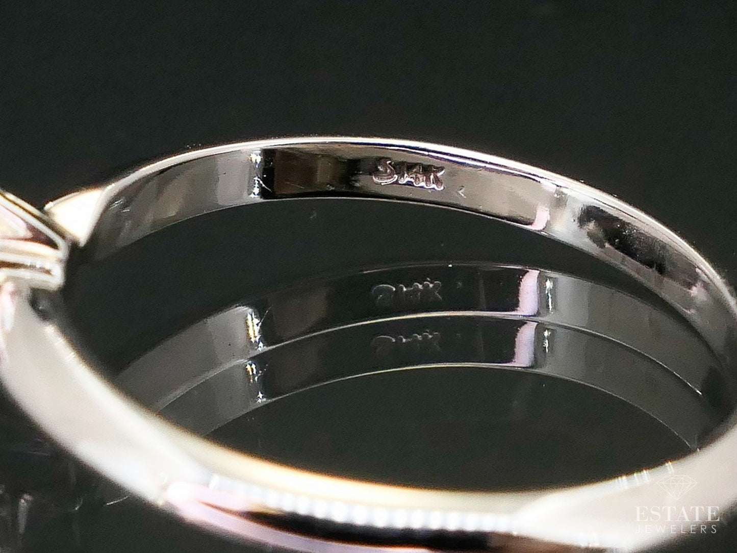 Estate 14k White Gold Round Cut Natural .79ct Diamond Solitaire Ring 2.3g i13320