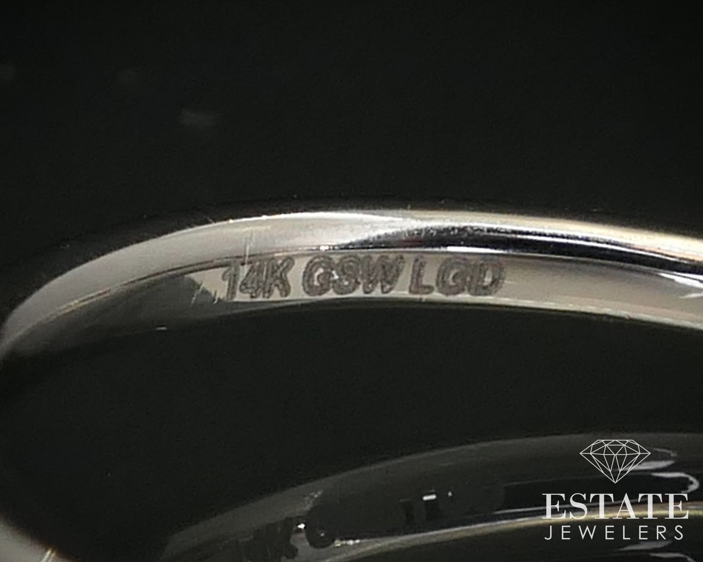 14k White Gold Round 1.05ct Lab Created Diamond Engagement Ring 2.1g i12363