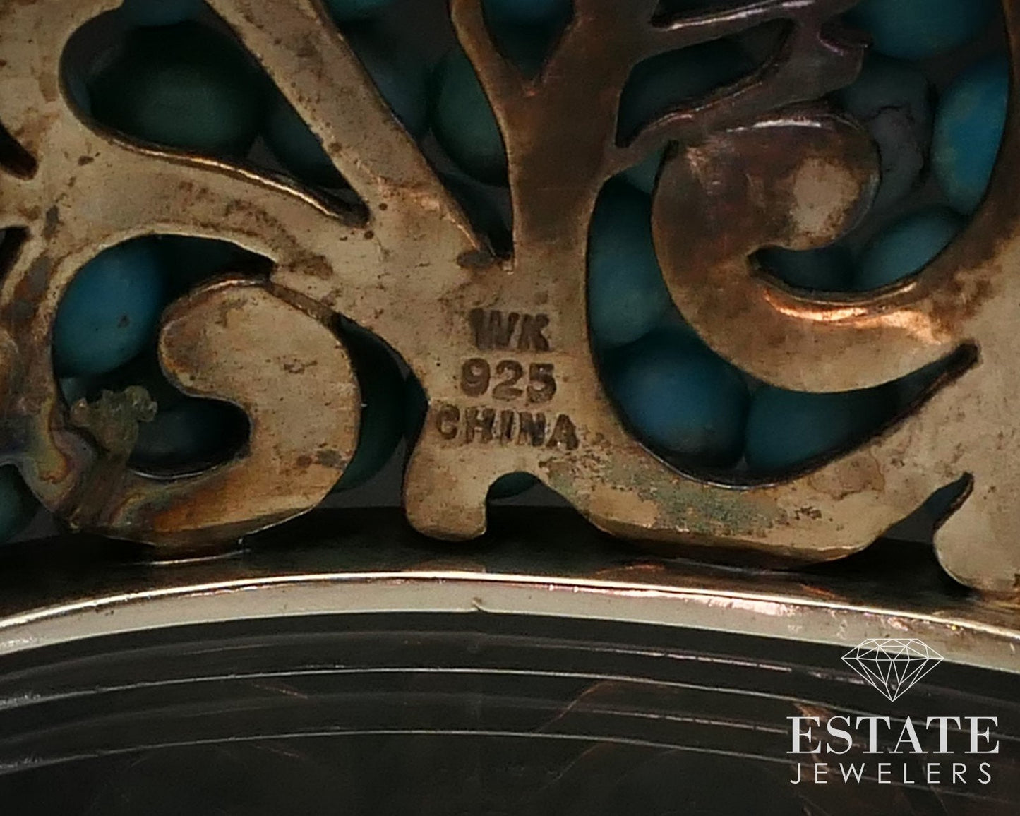 Sterling Natural Turquoise Whitney Kelly Southwestern Cuff Bracelet 64g i14650