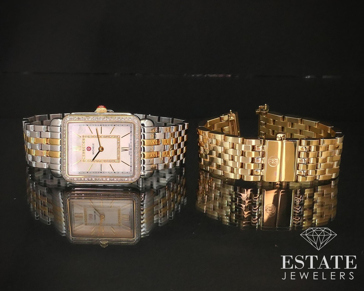 Michele Deco II Diamond Bezel MOP MW06X01C5963 Bracelet Ladies Watch i14673