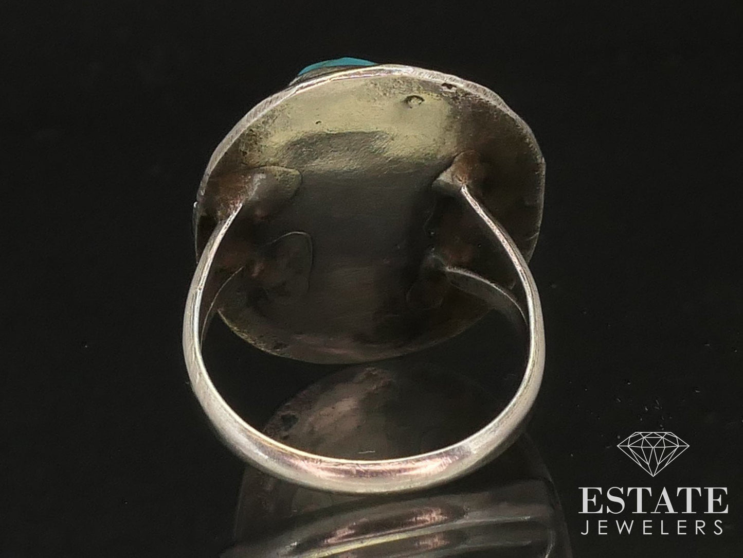 Vintage Sterling 925 Navajo Natural Turquoise Ladies Ring 7.2g i14776