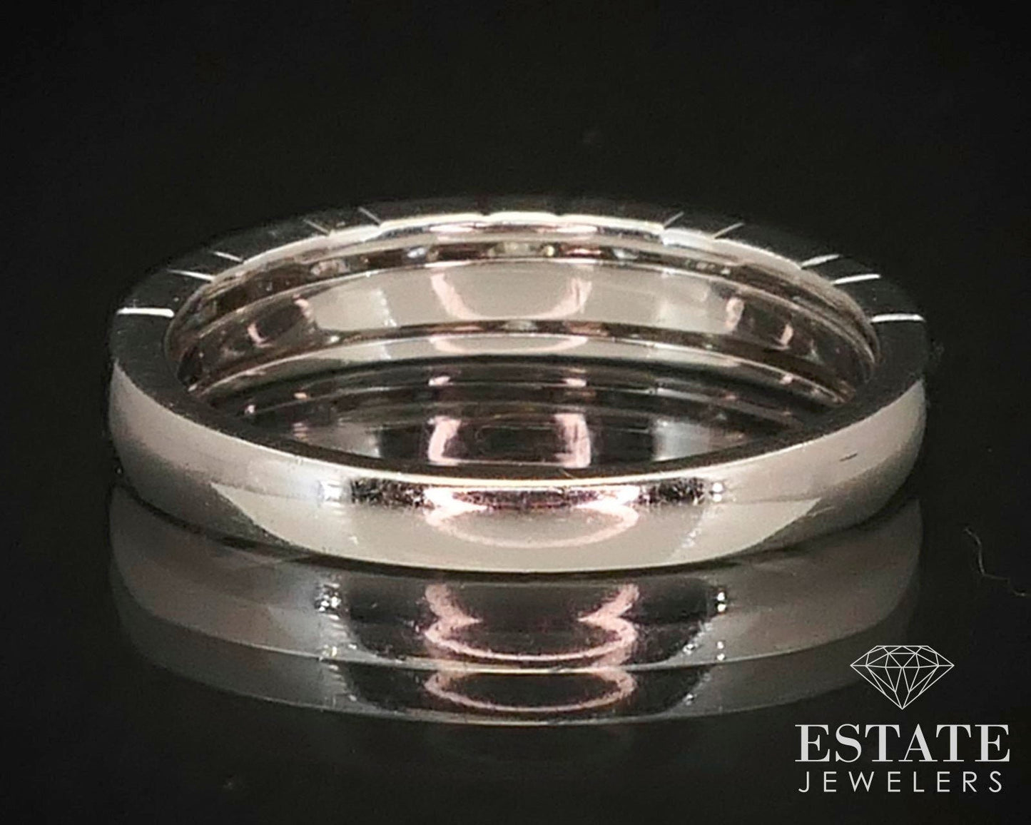 14k White Gold Natural .30ctw Diamond Ladies Wedding Band Ring 3g i14805
