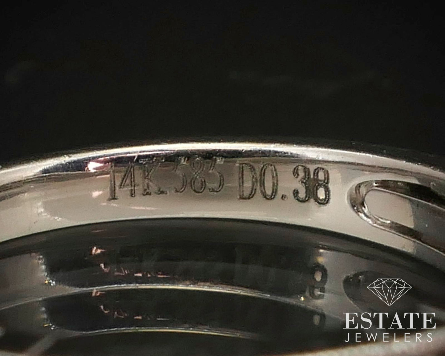 14k White Gold Natural .30ctw Diamond Ladies Wedding Band Ring 3g i14805