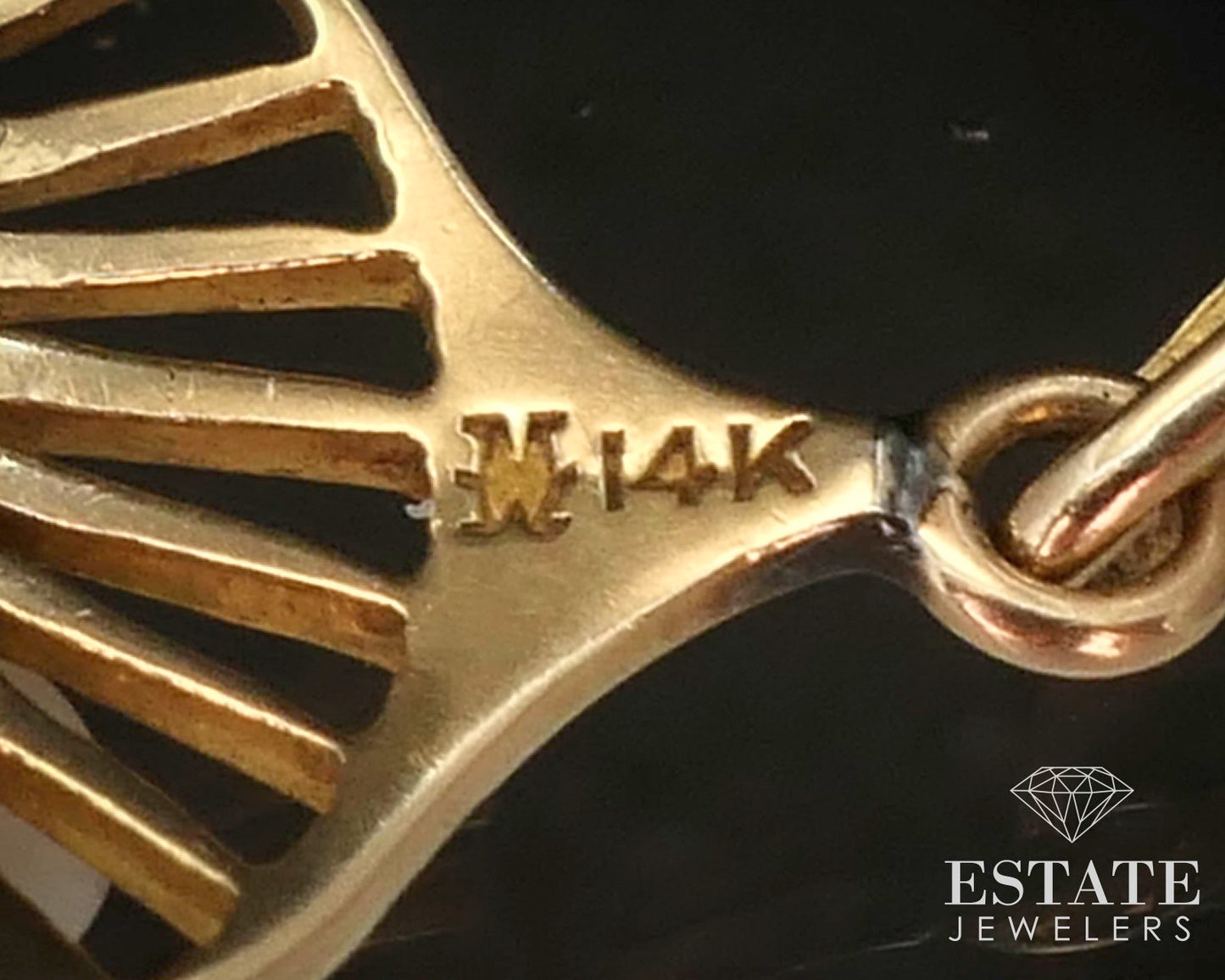 Antique Victorian 14k Yellow Gold Diamond & Seed Pearl Lavalier Pendant i14896