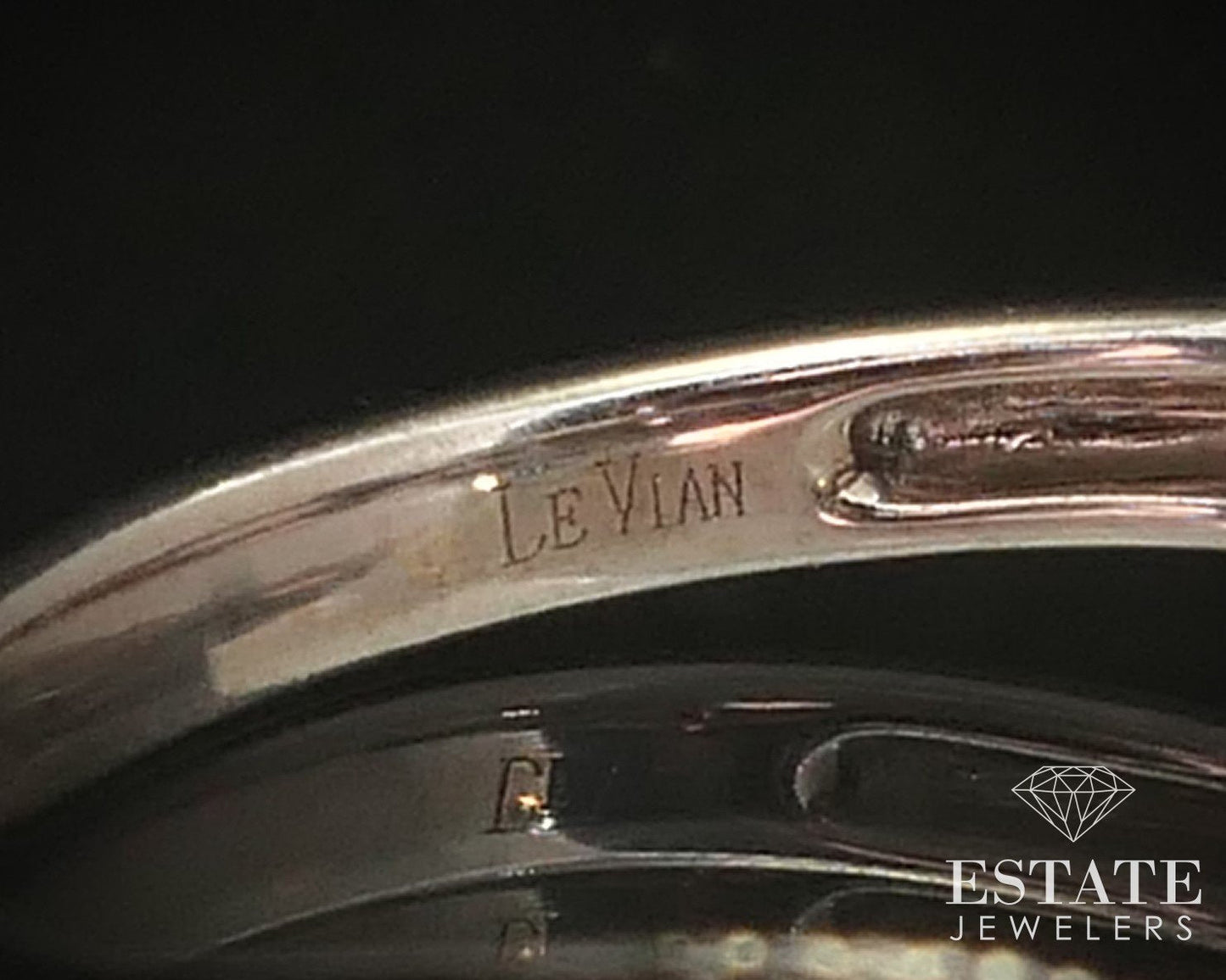 14k White Gold Natural 1ctw Diamond & Pink Sapphire LeVian Engagement Ring i1142