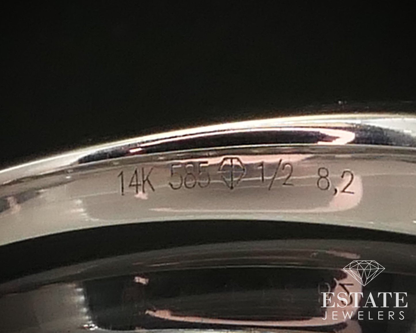 14k White Gold Natural .50ctw Diamond Ladies Wedding Band 2.5g i422