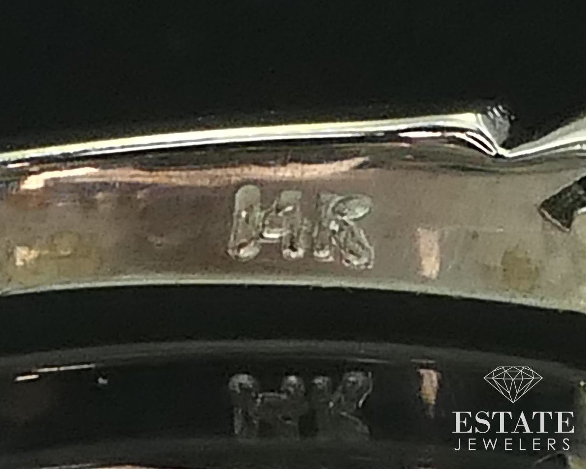 14k White Gold Natural .06ctw Diamond Vine Ladies Wedding Band Ring 2.5g i15468