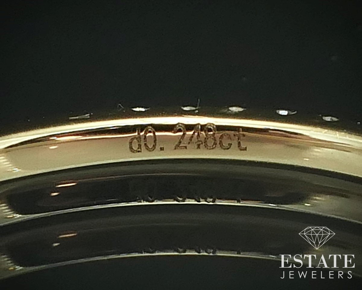 14k Yellow Gold Natural .25ctw Diamond Ladies Wedding Band Ring 0.8g i15510