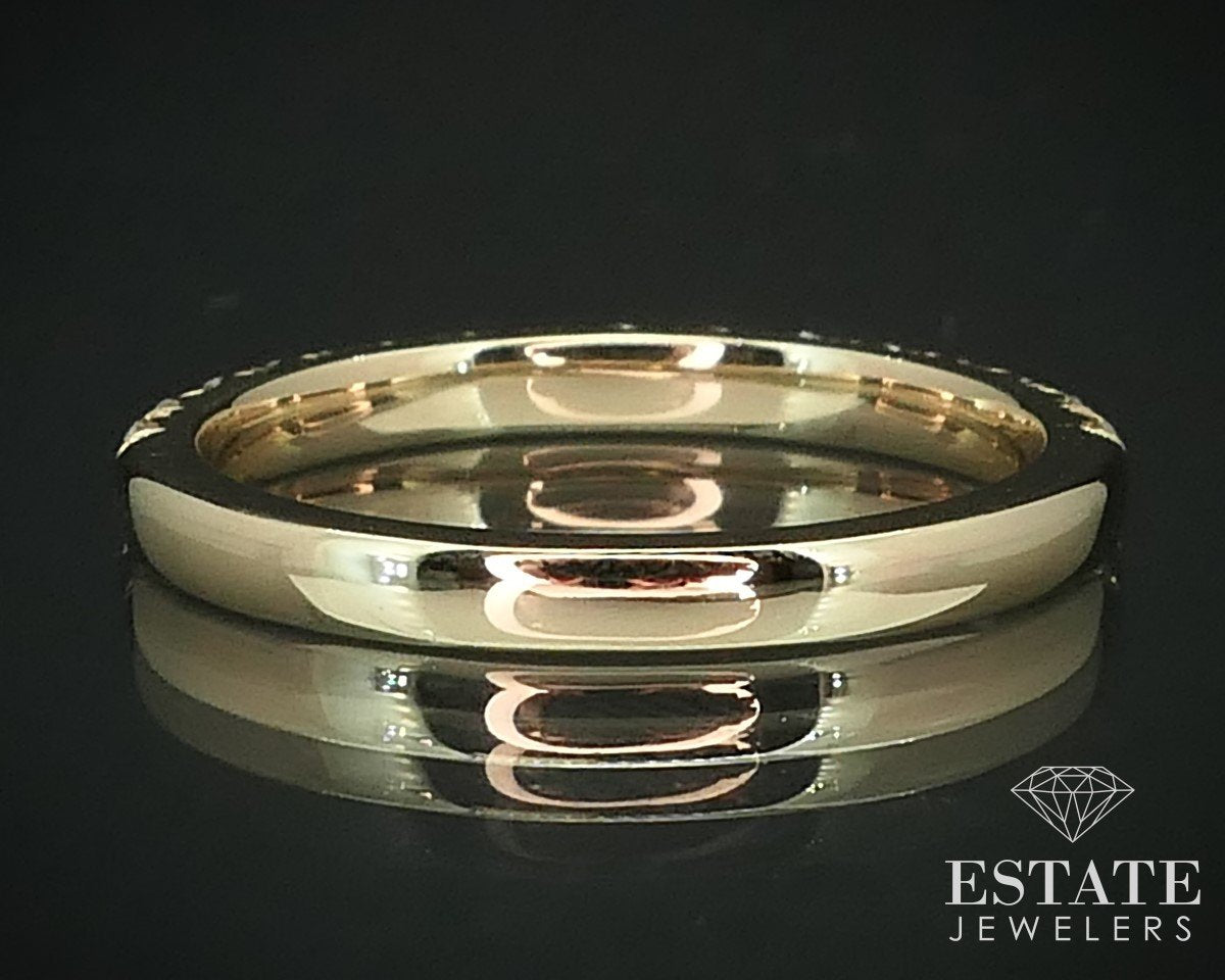 14k Yellow Gold Natural .46ctw Diamond Ladies Wedding Band Ring 2.2g i15512