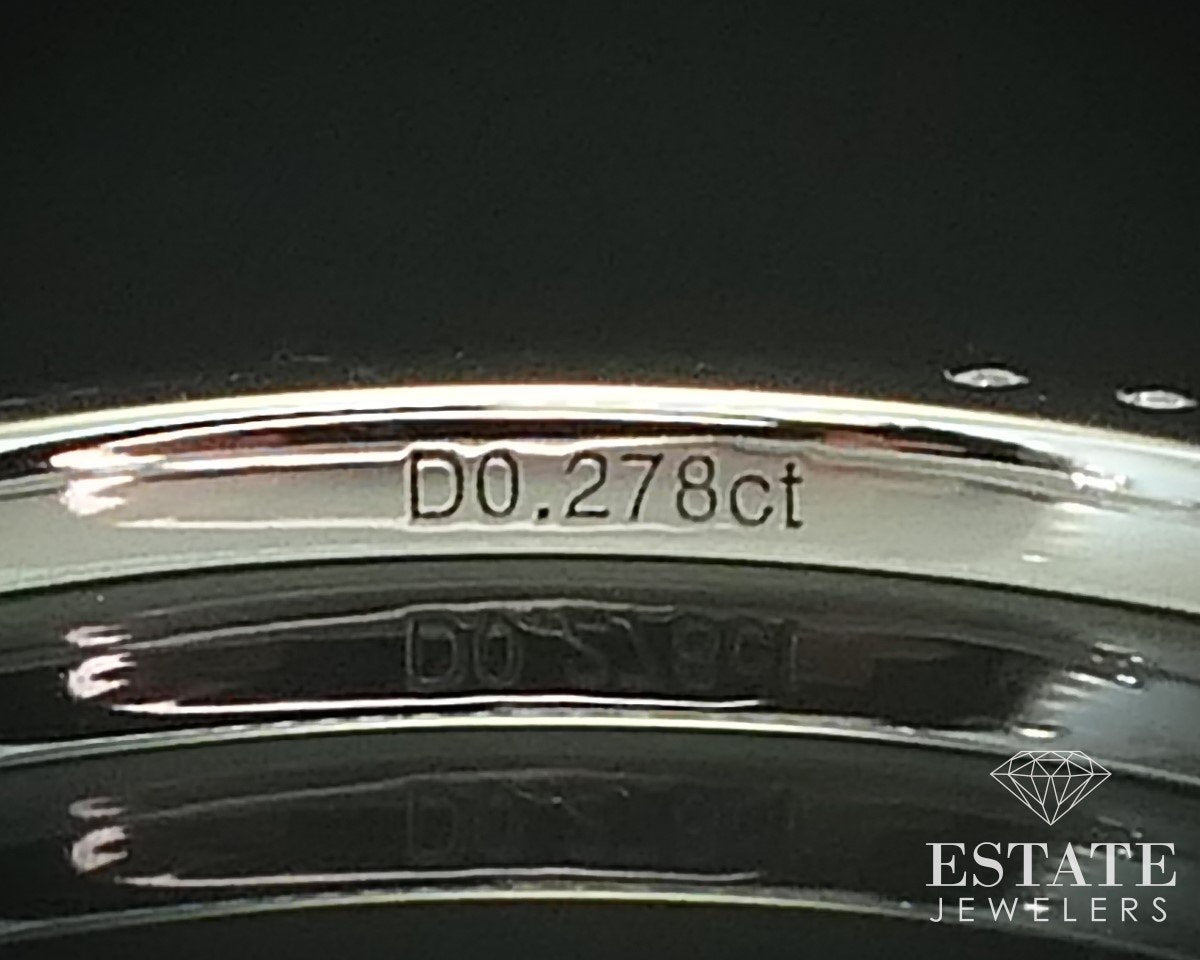 14k White Gold Natural .28ctw Diamond Ladies Wedding Band Ring 0.8g i15514