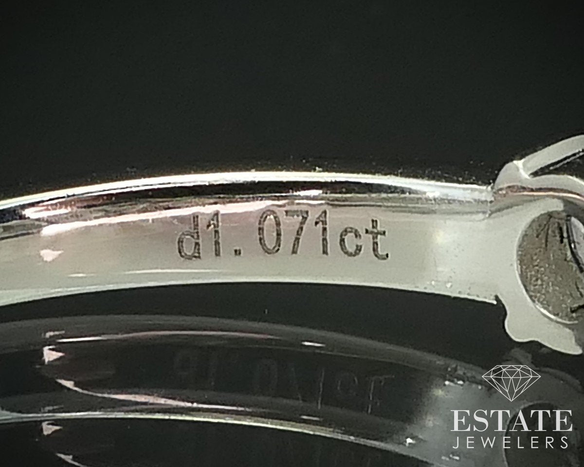 14k White Gold Natural 1.07ctw Diamond Ladies Wedding Band Ring 2.9g p61661