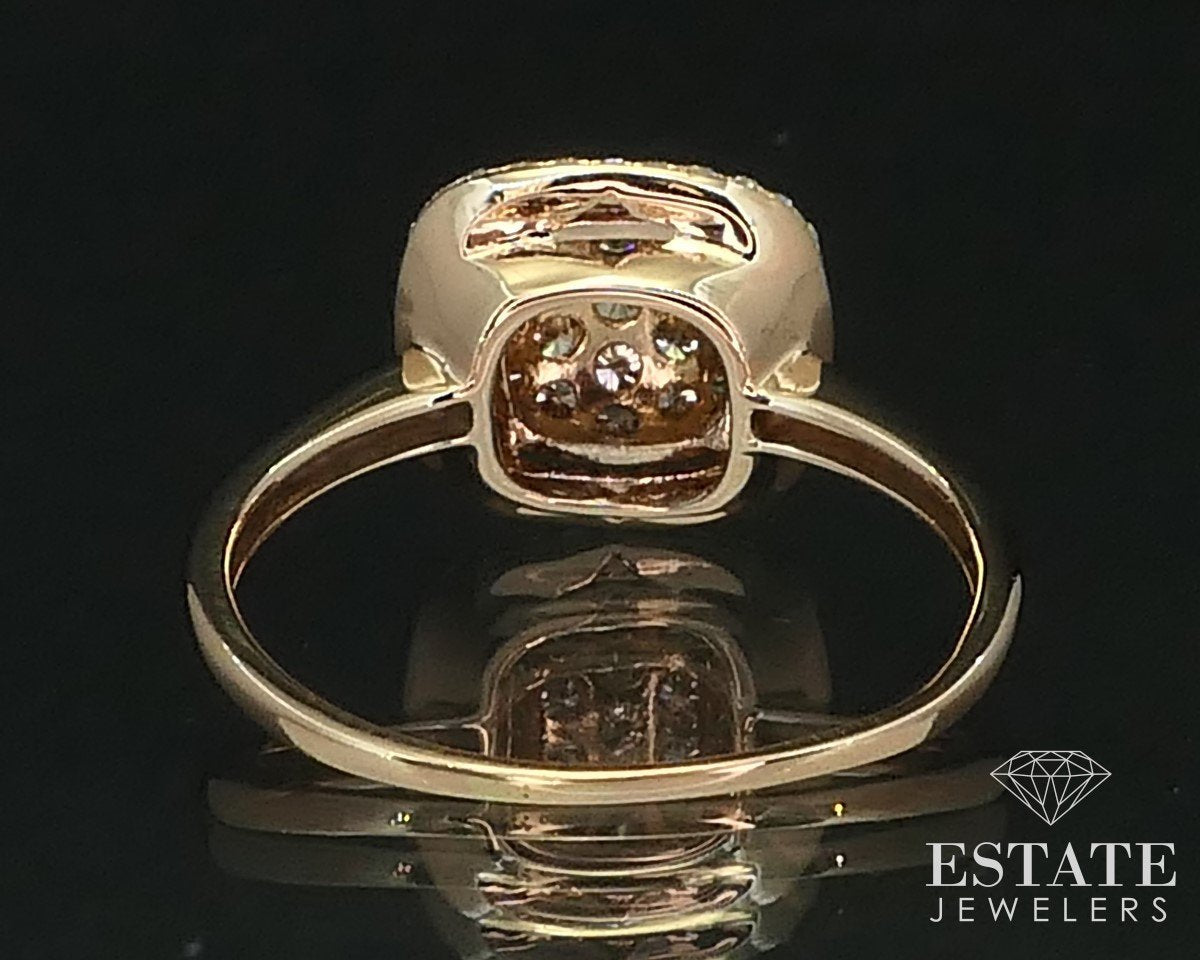 14k Rose Gold Natural .50ctw Diamond Cluster Engagement Ring 2.3g i15483