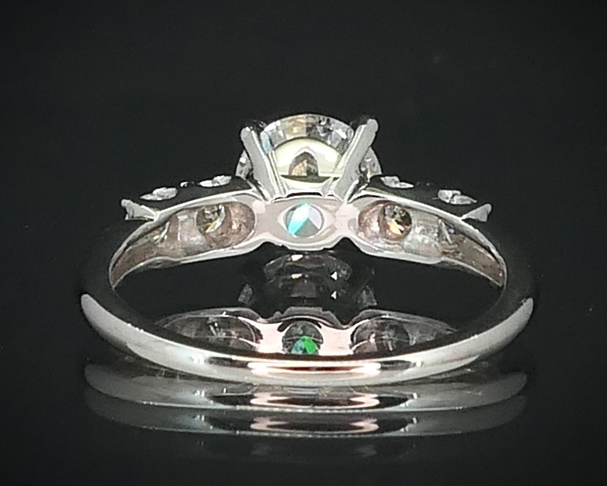 Vintage 14k White Gold Round Cut 1.04ct Diamond Engagement Ring 2.5g i15533