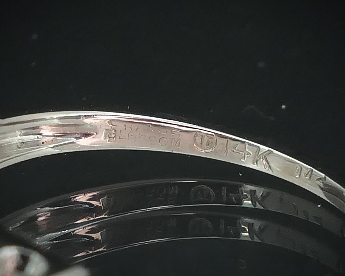 Vintage 14k White Gold Round Cut 1.04ct Diamond Engagement Ring 2.5g i15533