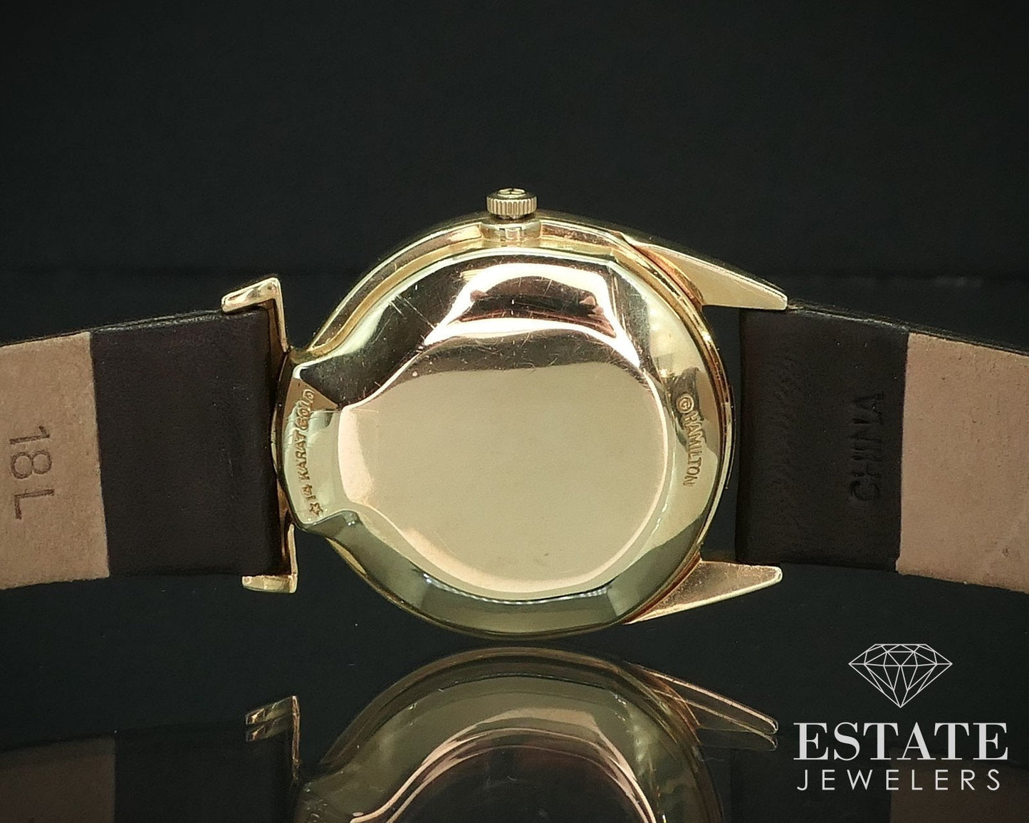 Vintage 14k Yellow Gold Hamilton Electric 505 Polaris Mens Dress Watch i15544