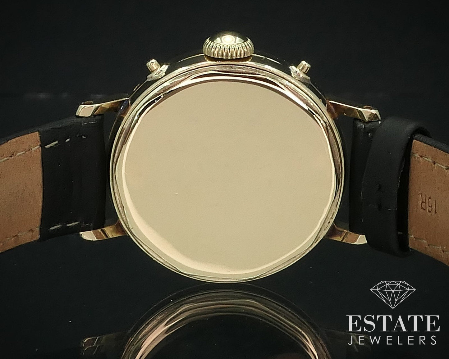 1940s 14k Gold Movado Triple Date Calendomatic 44819 Mens Watch i15646