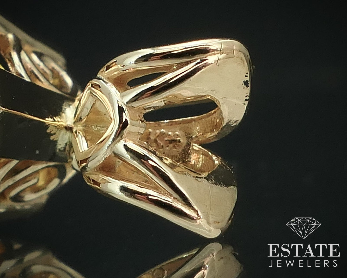 Estate 14K Yellow Gold 9ct Pear Citrine Solitaire Pendant i15704
