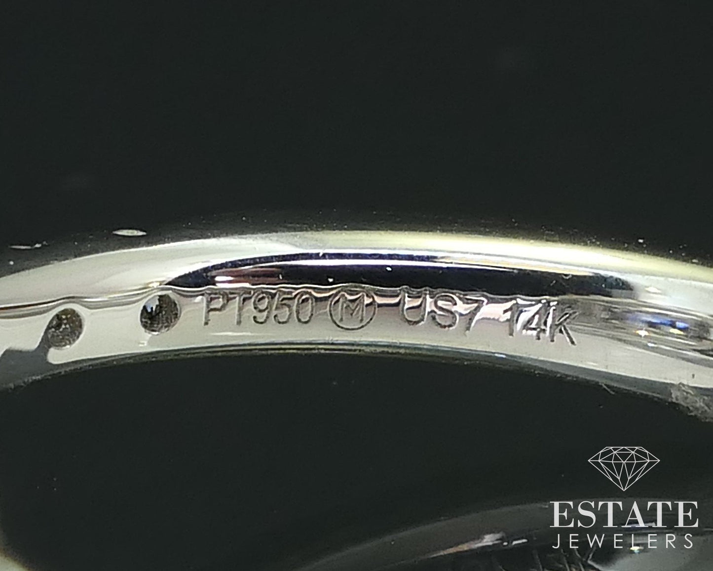 Platinum 14k Asscher Natural .75ct Blue Sapphire & Diamond Halo Ring 6g i15833