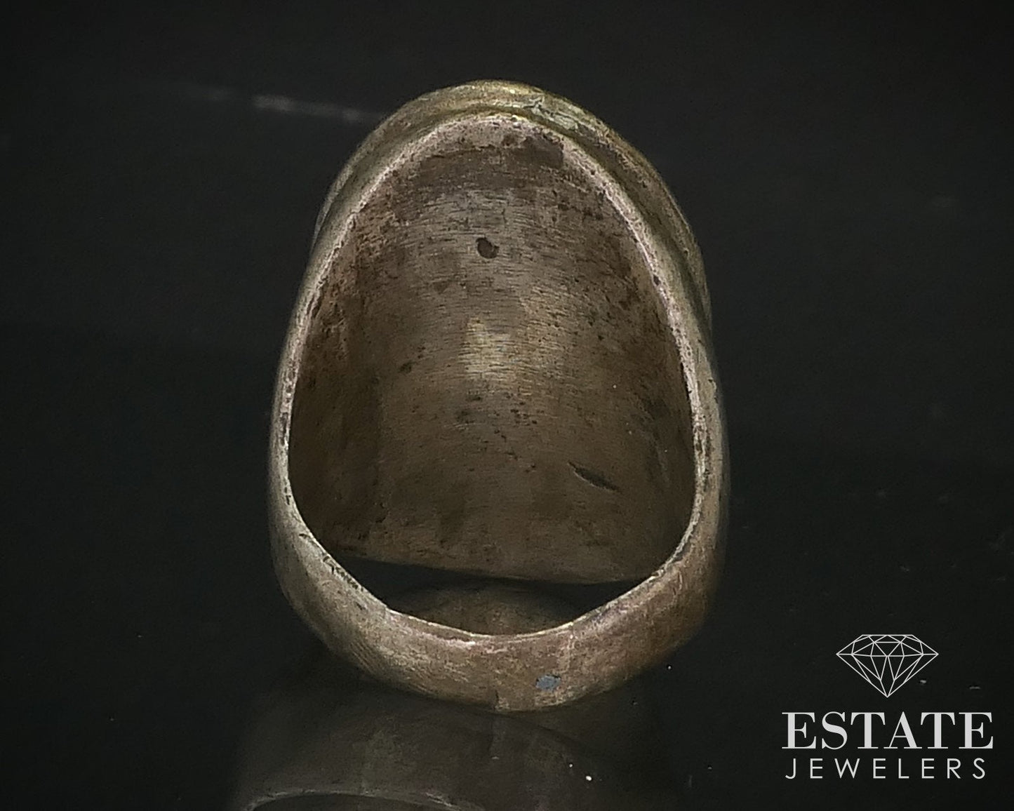 Vintage Sterling Signed Navajo Multi Gem Large Mens Band Ring 34g i15944