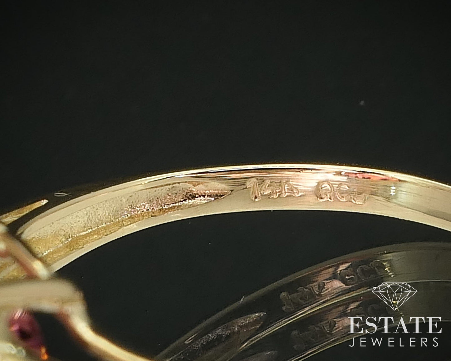 14k Yellow Gold Oval 3.2ct Natural Pink Tourmaline & Diamond Ring 2.5g i15883