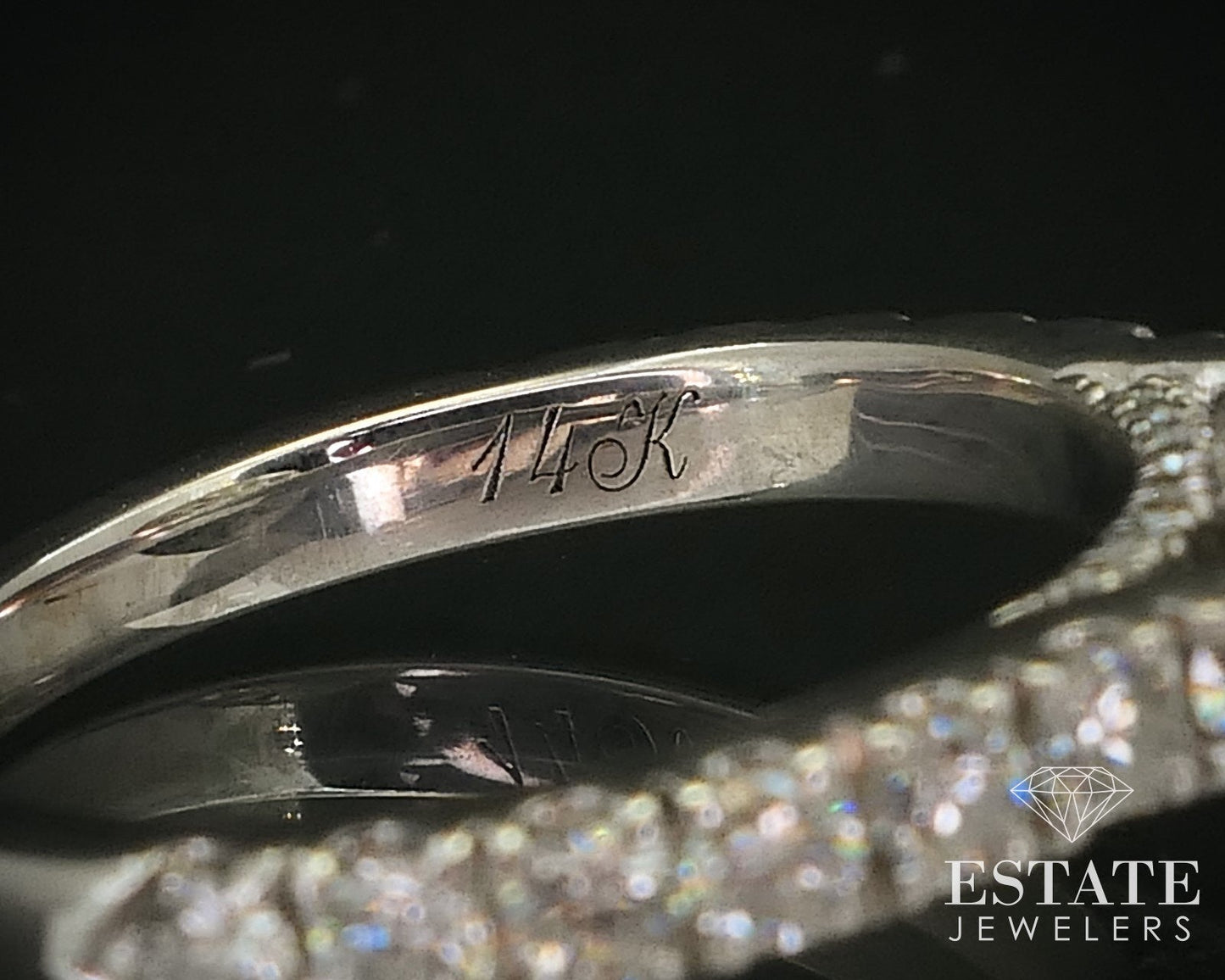 14K White Gold Neil Lane Natural 1ctw Diamond Halo Engagement Ring 3.7g i15969