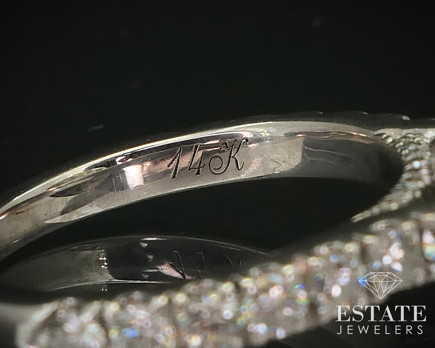 14K White Gold Neil Lane Natural 1ctw Diamond Halo Engagement Ring 3.7g i15969