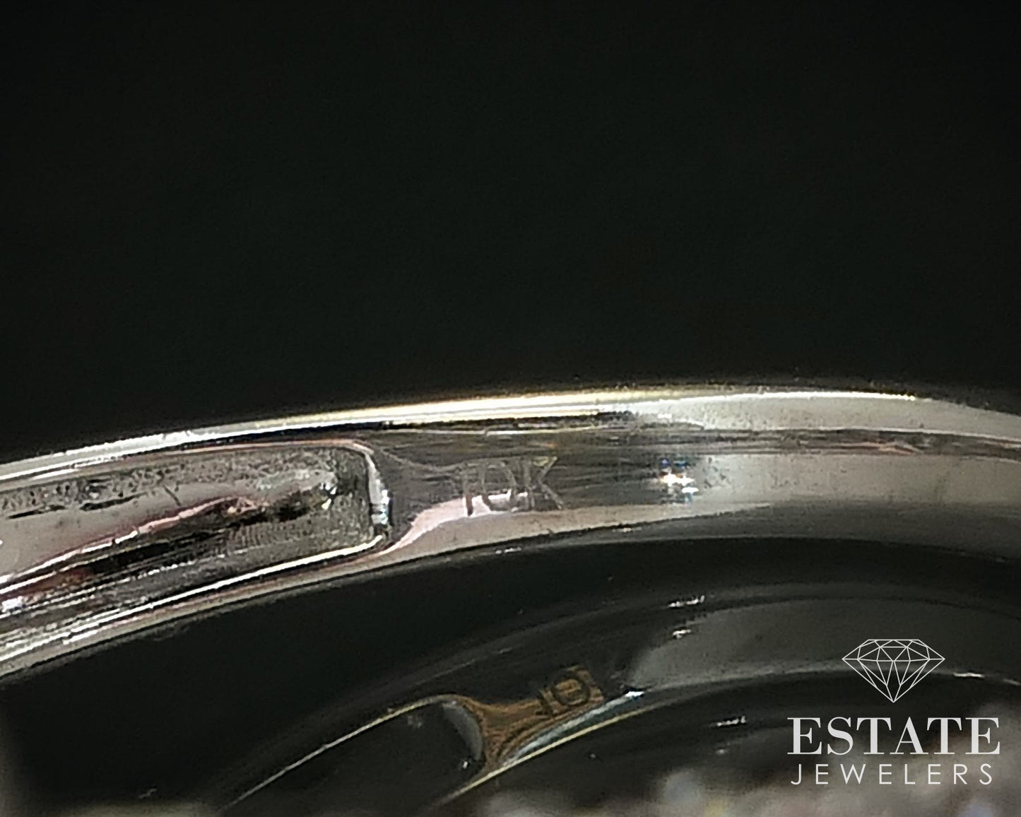 10k White Gold Round Natural 1.00ctw Diamond Halo Engagement Ring 4.8g i16032