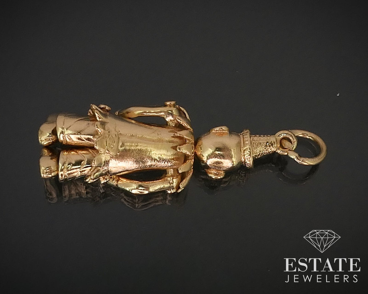 Antique 18k Yellow Gold Dimensional Movable Clown Charm 8.8g i16021