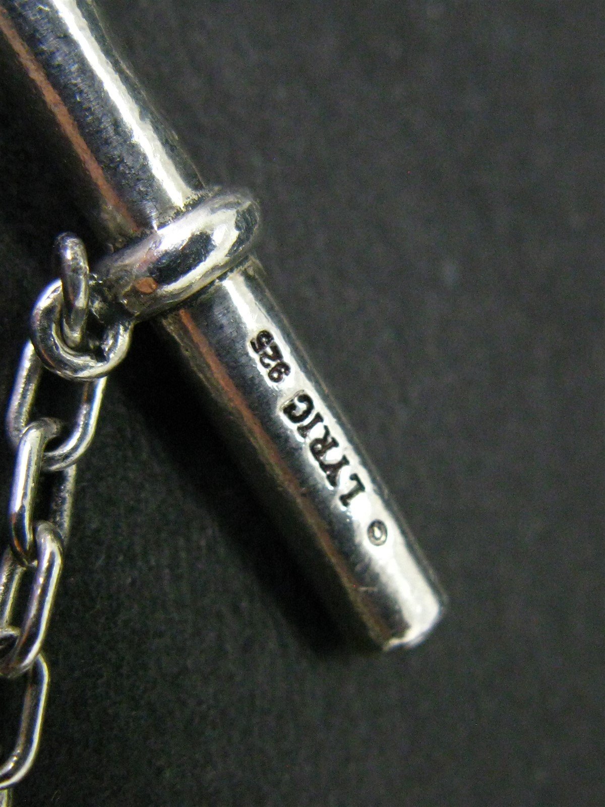 Sterling Silver Oval Textured Link LYRIC Necklace 60.5g 16"L i16132