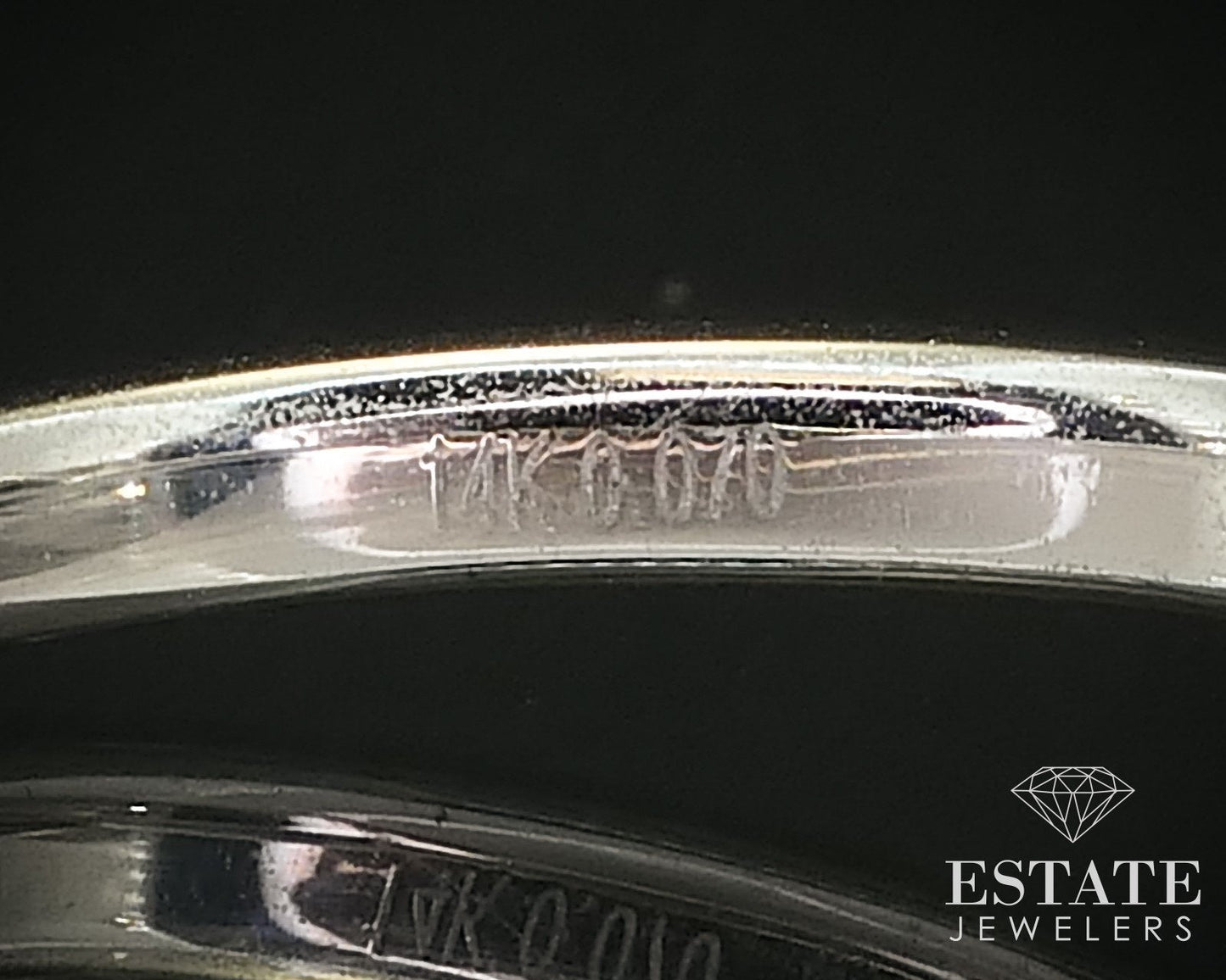 14k White Gold Round Natural 1.28ct Diamond Solitaire Hidden Halo Ring 3g i16124