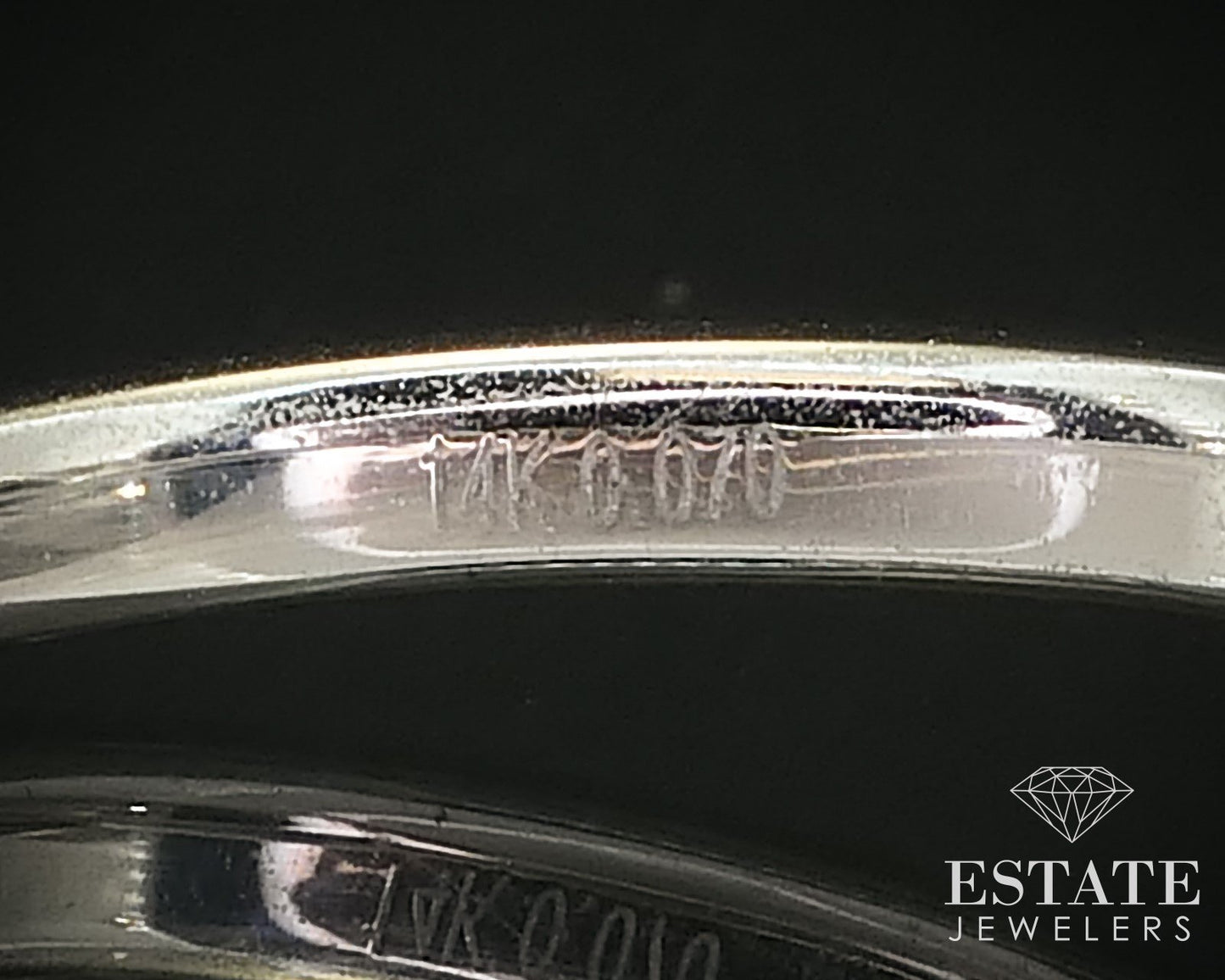 14k White Gold Round Natural 1.28ct Diamond Solitaire Hidden Halo Ring 3g i16124