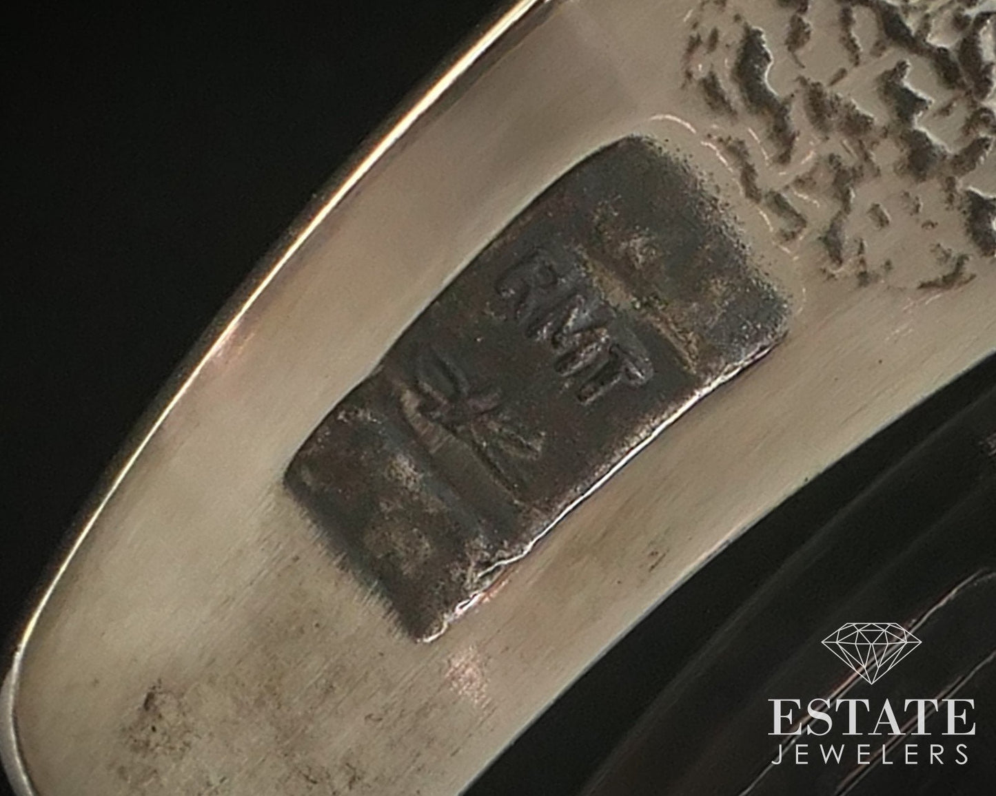 14k & Sterling Roderick Tenorio Southwestern Cuff Bracelet 23.5g i14182