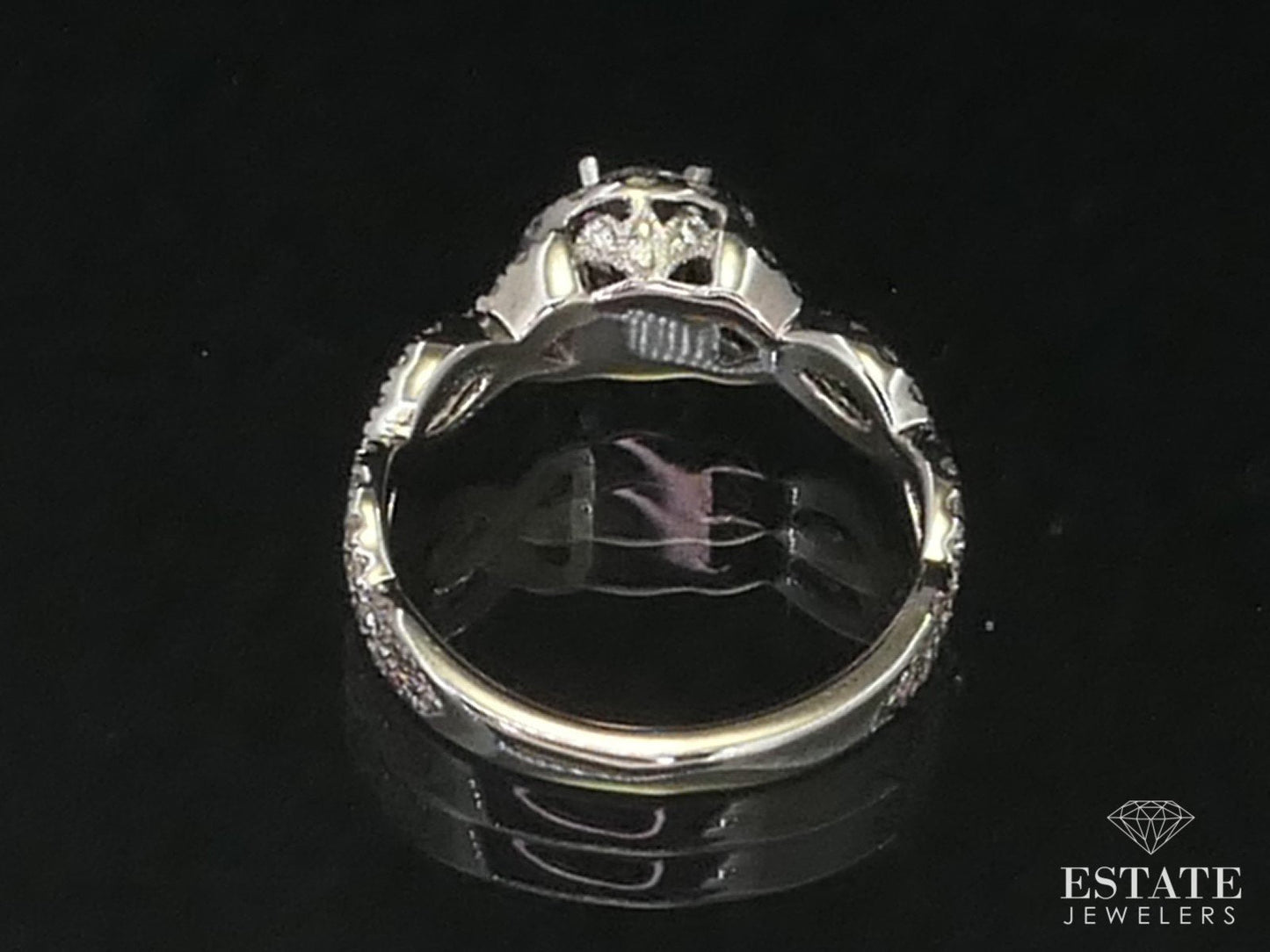 14K White Gold Neil Lane Natural .66ctw Diamond Halo Engagement Ring 3.7g i15181