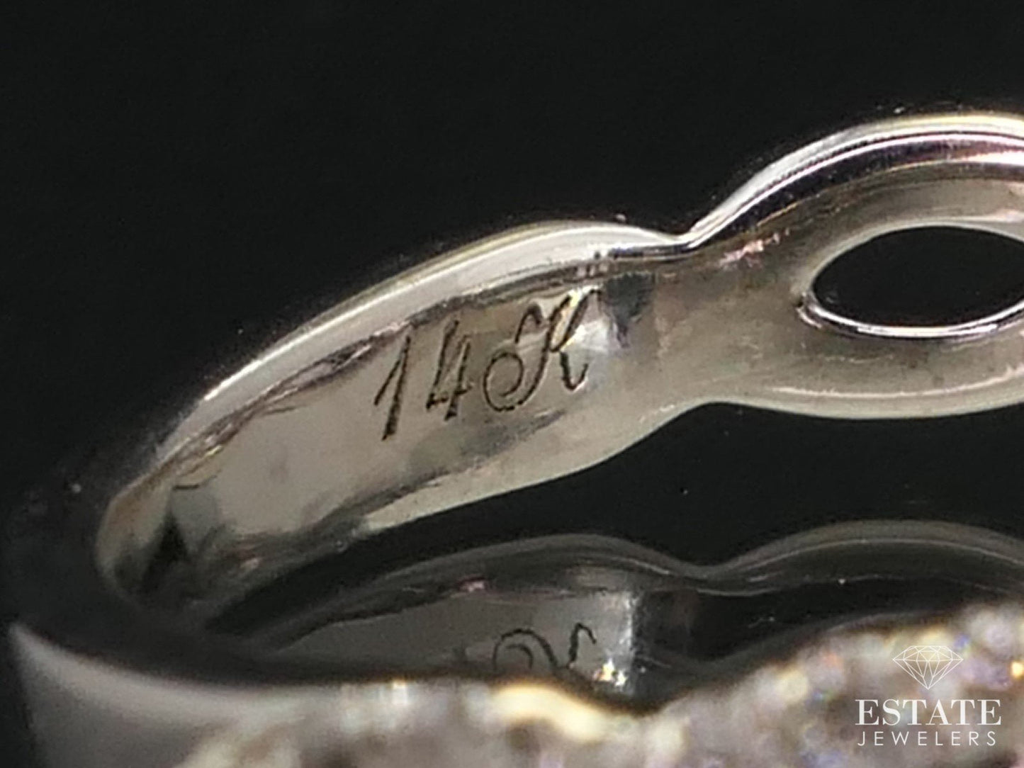 14K White Gold Neil Lane Natural .66ctw Diamond Halo Engagement Ring 3.7g i15181