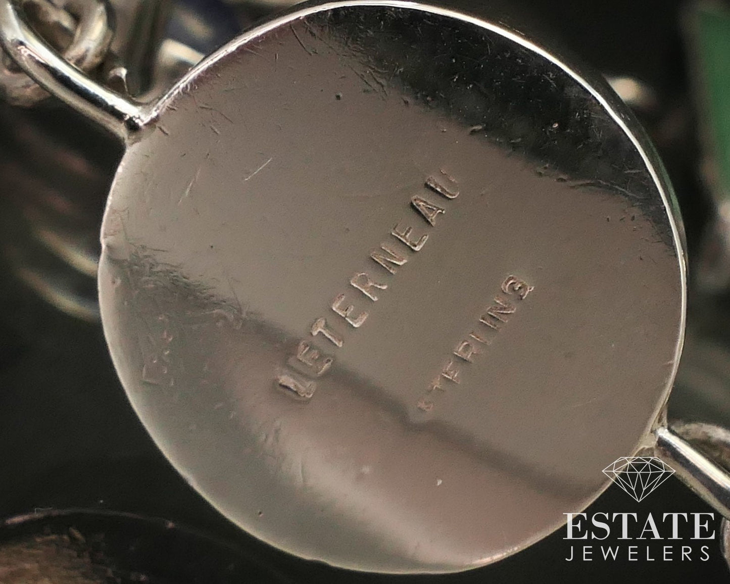 Sterling James LeTerneau Multi Gem Modernist Link Bracelet 19.2g 7"L i15309