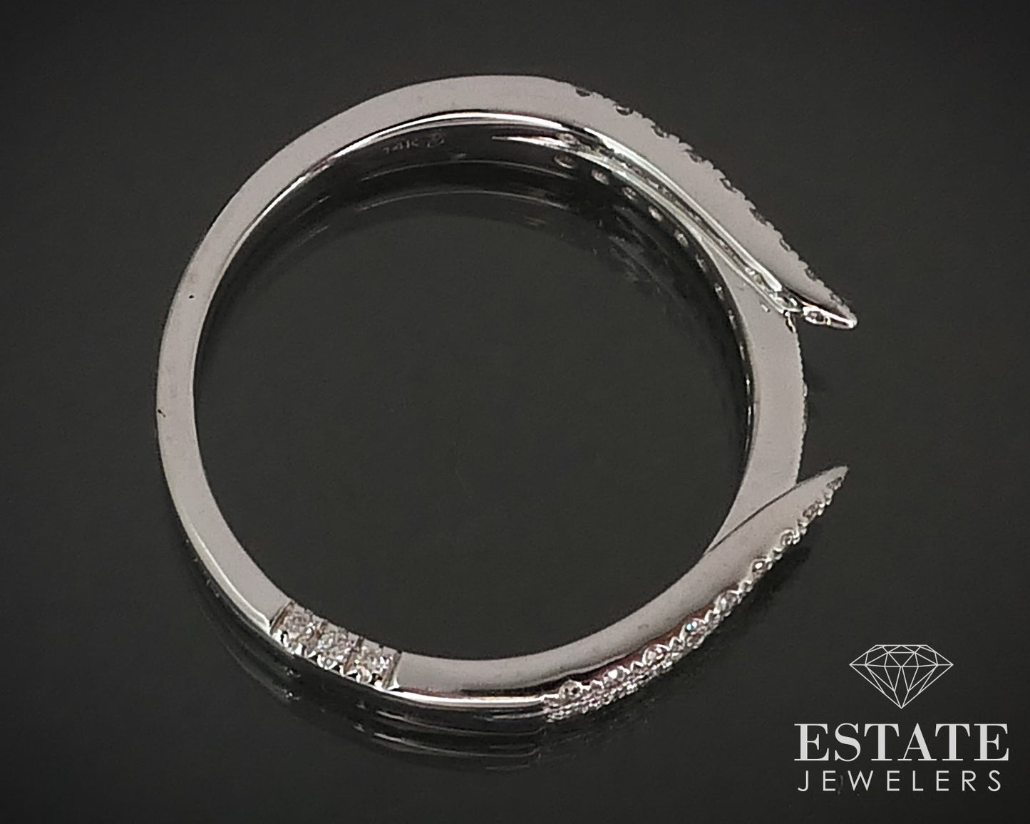 14k White Gold Pnina Natural .30ctw Diamond Ladies Wedding Band 3.1g i16298
