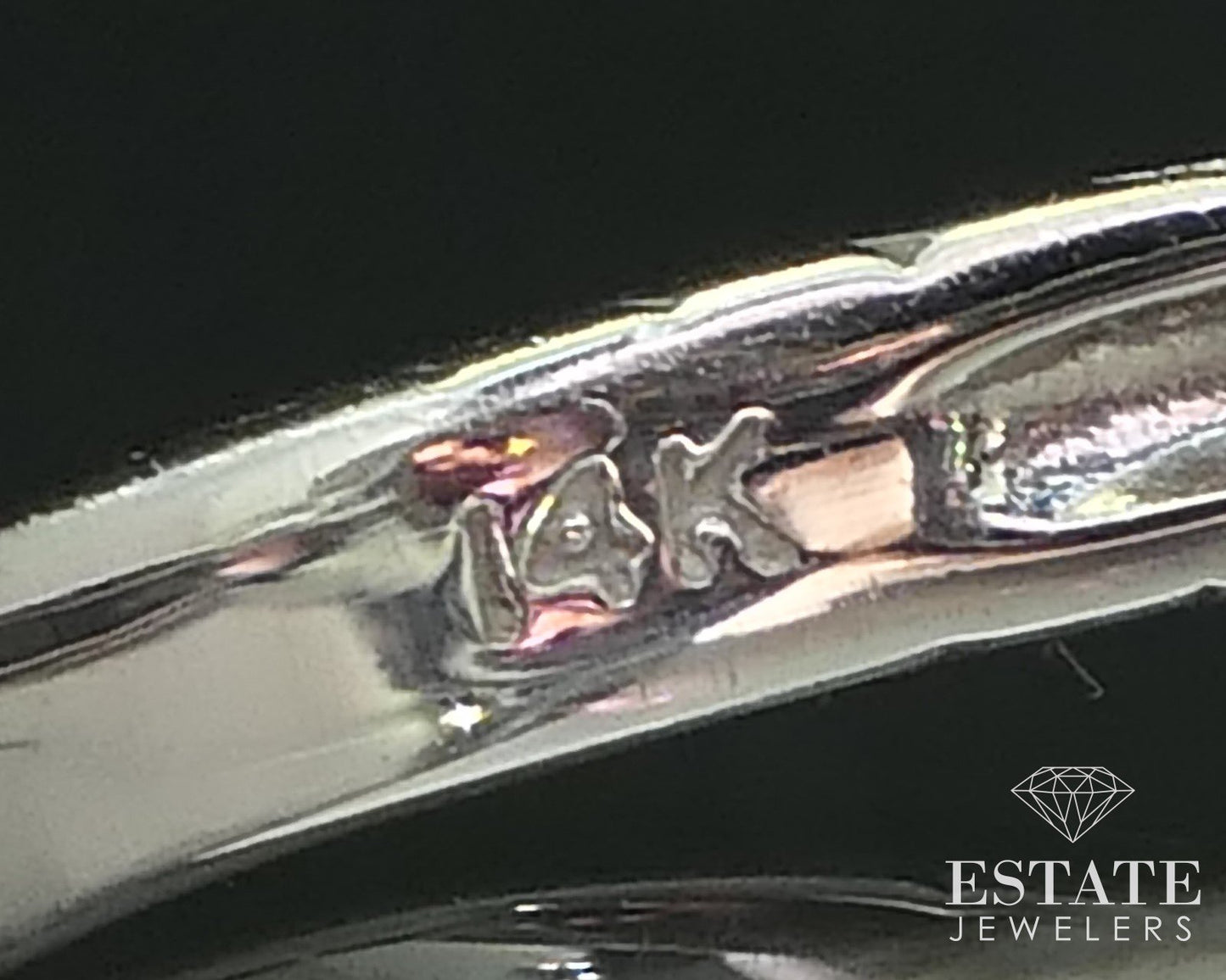 14k White Gold Sonia B. Natural Pink Tourmaline & Diamond Halo Ring 4.9g i16318