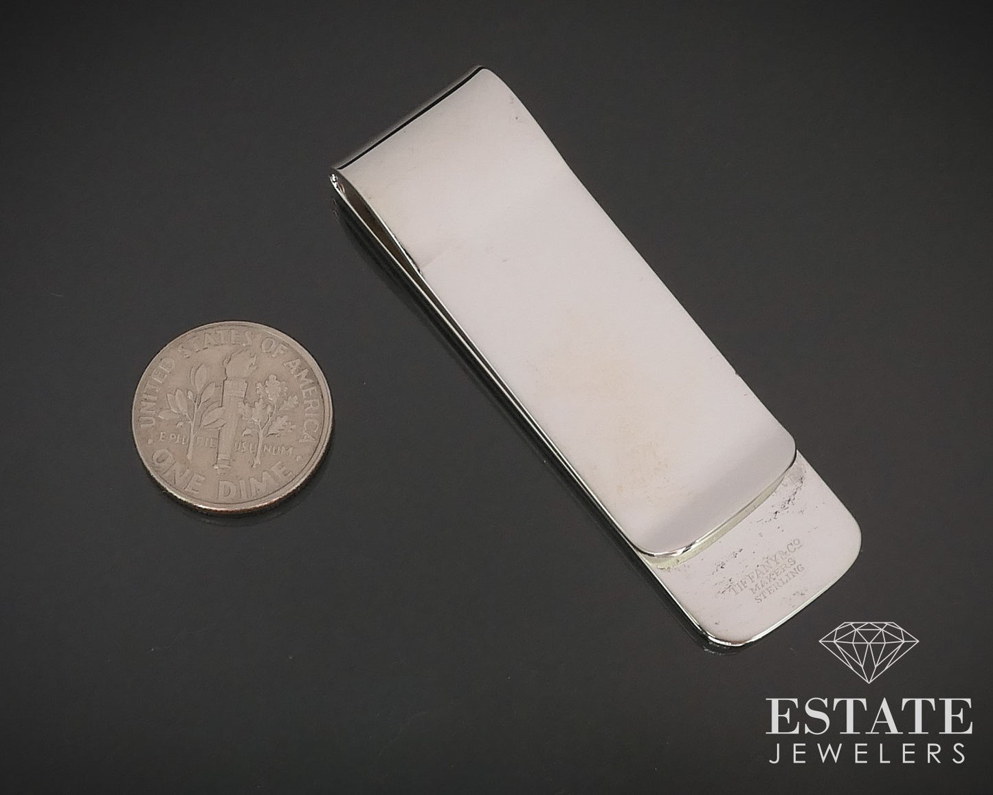 Sterling Silver Tiffany & Co. Smooth Blank Money Clip 17.6g i16306