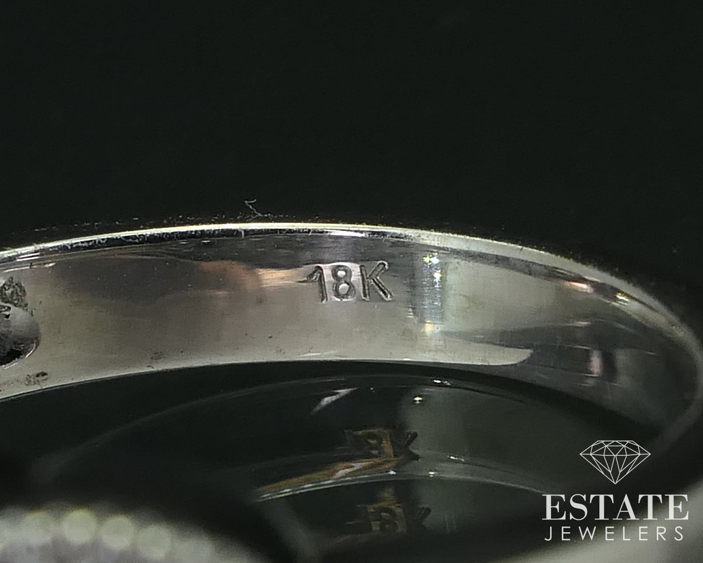 18k White Gold Natural .30ctw Diamond Cluster Halo Engagement Ring 5.9g i16332