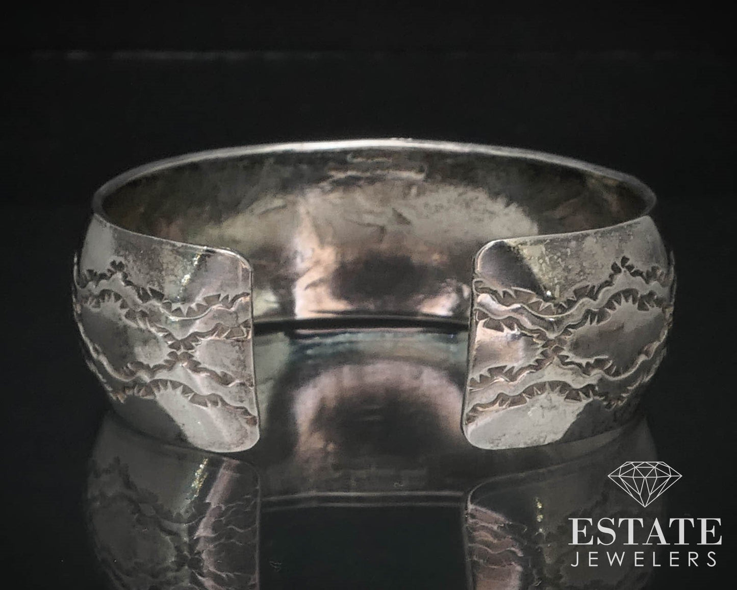 Vintage Sterling Douglas Etsitty Navajo Engraved Cuff Bracelet 37.6g i16452