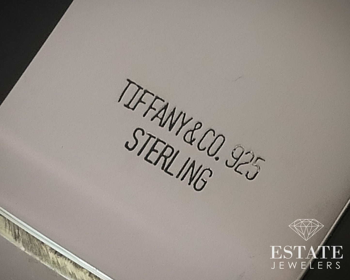 Sterling Silver Tiffany & Co. Engine Turned Blank Money Clip 21g i16376