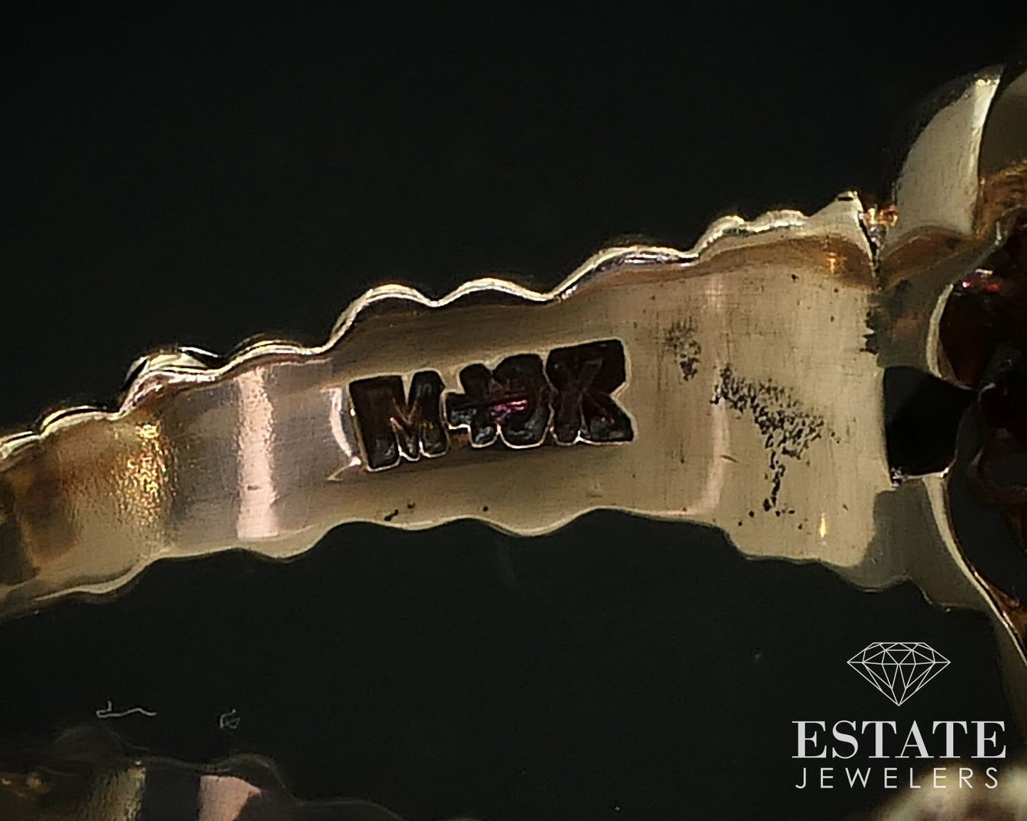 Antique Victorian 10k Rose Gold Natural Opal Rose Cut Diamond Ring 3g i16404